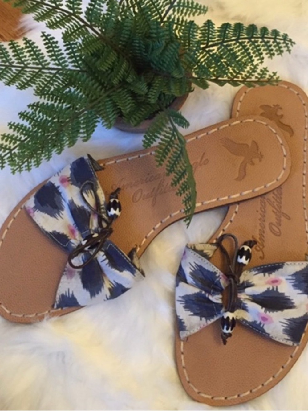 🦅 American Eagle Boho Slide Sandals
